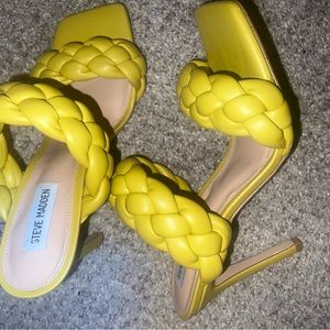 Steve Madden Kenley Sandal Acid Neon Green Heels